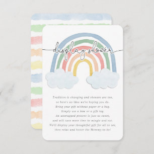 Watercolor rainbow pastel display shower enclosure card