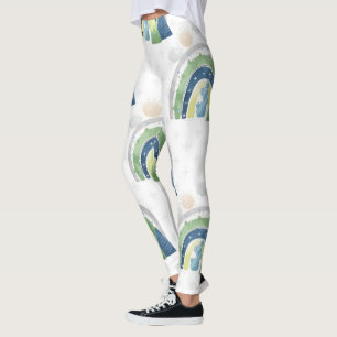 Watercolor Rainbow Pattern Leggings