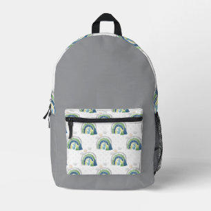 Watercolor Rainbow Pattern Printed Backpack