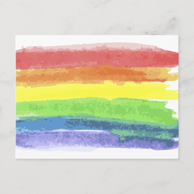 Watercolor Rainbow Postcard (Front)