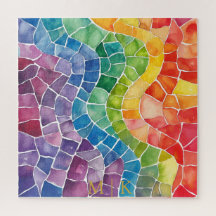 Watercolor Rainbow Stained Glass