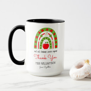 Watercolor Rainbow Teacher Thank You Gift 15 oz Co Mug