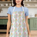 Watercolor Rainbow Tropical Pineapple Pattern Apron<br><div class="desc">Watercolor Rainbow Tropical Pineapple Pattern Apron</div>
