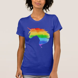 Watercolor Rainbow Unicorn T-Shirt