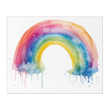 Watercolor Rainbow Wall Art