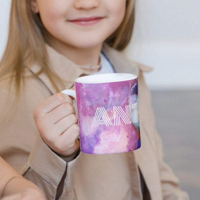 Watercolor Rainbow Whimsical Personalizable Name Coffee Mug (Creator Uploaded)