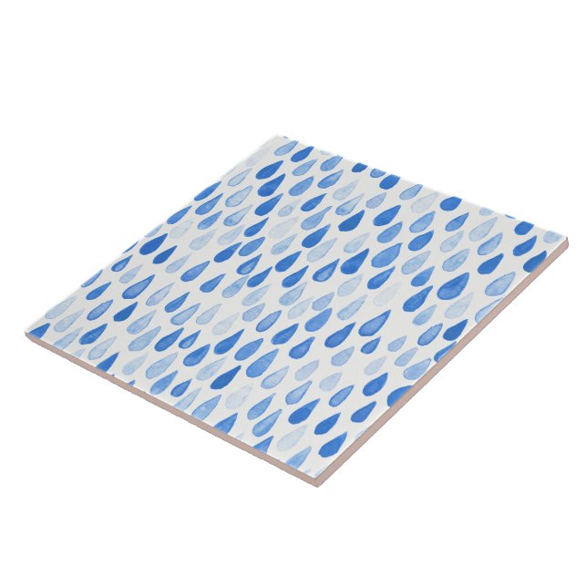 Watercolor Raindrops Tile (Side)