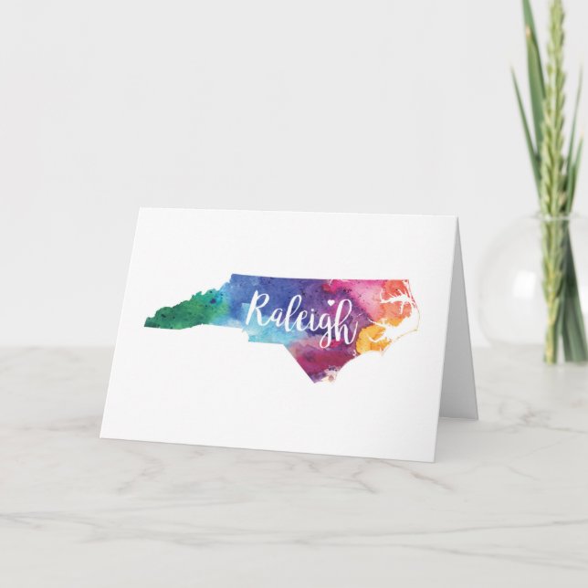 Watercolor Raleigh, North Carolina Card (Front)