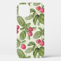Watercolor Raspberry Seamless Pattern Design