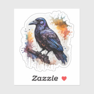 Watercolor Raven