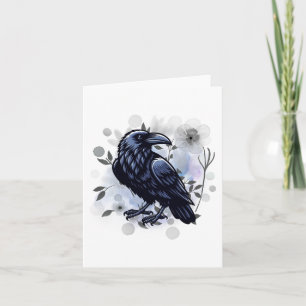 Watercolor Raven Blank Note Card