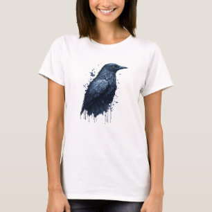 Watercolor Raven Painting T-Shirt