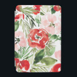 Watercolor red and pink floral pattern iPhone case<br><div class="desc">Beautiful watercolor flower pattern</div>