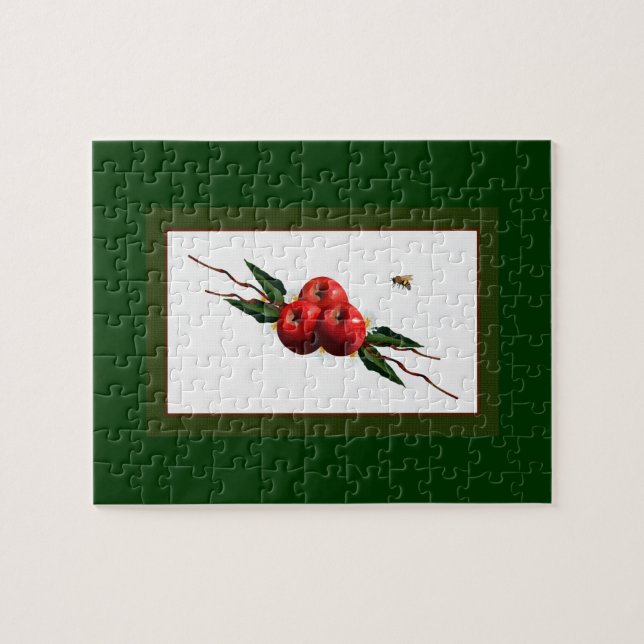 Watercolor Red Apples Jigsaw Puzzle (Horizontal)