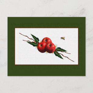 Watercolor Red Apples Postcard