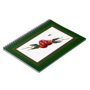 Watercolor Red Apples Spiral Notebook