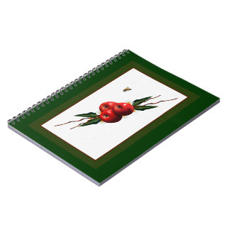 Watercolor Red Apples Spiral Notebook