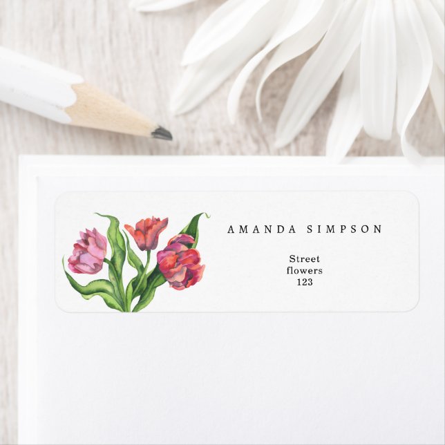 Watercolor red bouquet flowers - baby in bloom (Insitu)