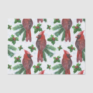 watercolor Red Cardinal Bird Tissue Paper