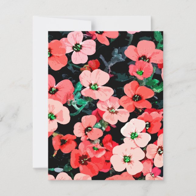 Watercolor Red Flower Card (Front)