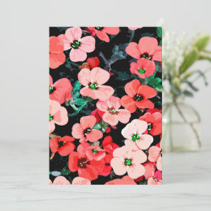 Watercolor Red Flower Card