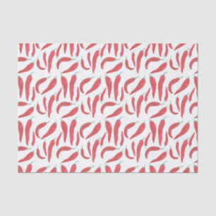 watercolor red hot chillies tissue paper