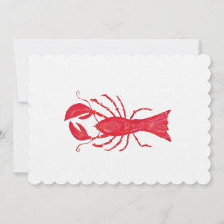 Watercolor Red Lobster Thank You Card