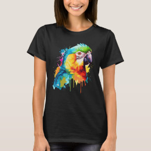 Watercolor Red Macaw Parrot Colourful Bird 1 T-Shirt