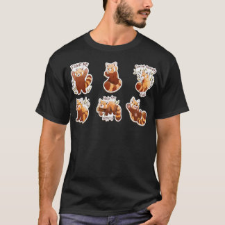 WATERCOLOR RED PANDA STICKERS SET T-Shirt