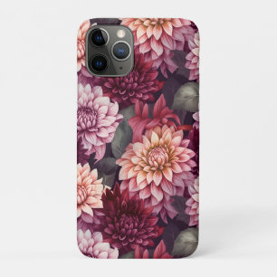 Watercolor Red Pink Dahlia Pattern Design Case-Mate iPhone Case