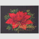 Watercolor Red Poinsettia Christmas Tissue Paper<br><div class="desc">Watercolor Red Poinsettia Christmas Designed by Carrie Fink. Printed and shipped by Zazzle or their partners.</div>