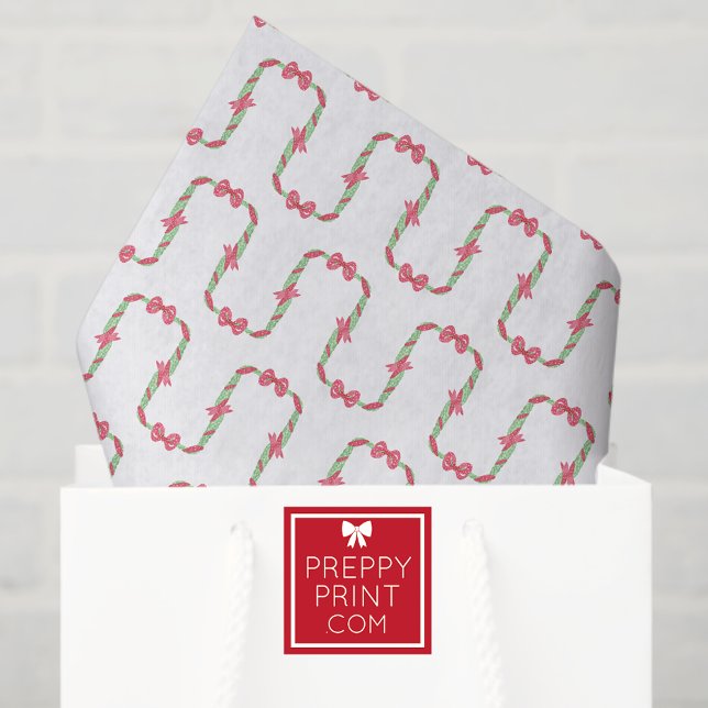 Watercolor Red Polka Dot Bow Christmas Tissue Paper (Creator Uploaded)