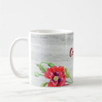 Watercolor Red Poppies Floral Illustration