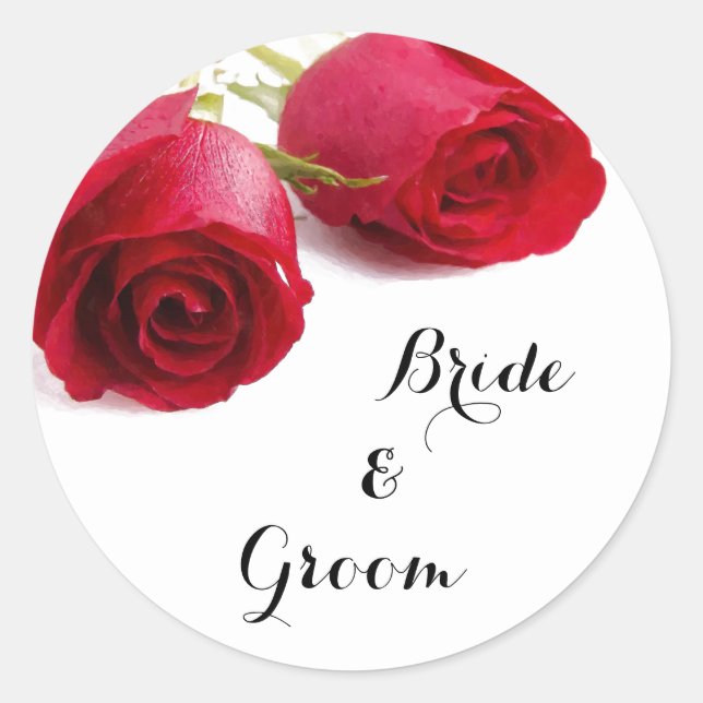 Watercolor Red Rose - Roses Sticker (Front)