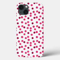 Watercolor red watercolor polka dot pattern