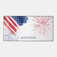 Watercolor Red White and Blue Custom