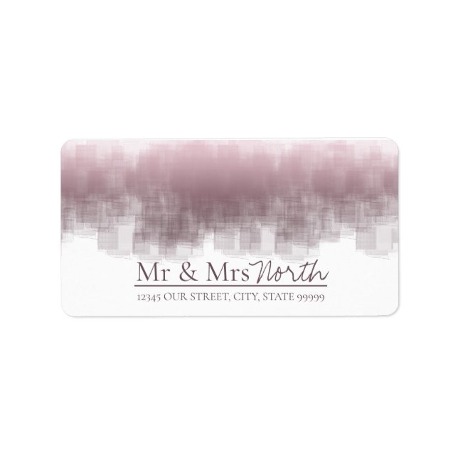 Watercolor Reflections Mr & Mrs Mauve ID774 Label (Front)