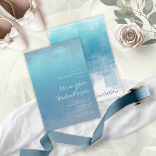 Watercolor Reflections Rehearsal Dusty Blue ID774 Invitation