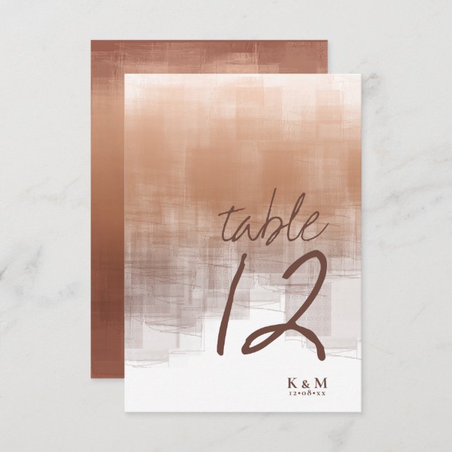 Watercolor Reflections Table Number Clay ID774 (Front/Back)