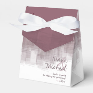 Watercolor Reflections Thank You Mauve ID774 Favour Box