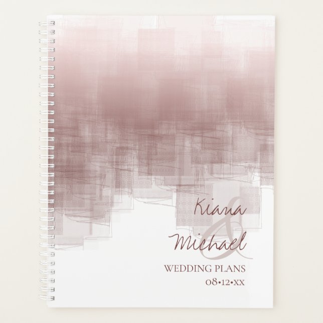 Watercolor Reflections Wedding Cinnamon Rose ID774 Planner (Front)