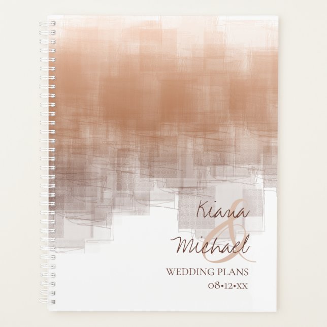 Watercolor Reflections Wedding Clay ID774 Planner (Front)