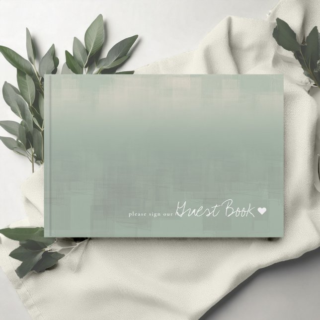 Watercolor Reflections Wedding Sage ID774 Guest Book (Creator Uploaded)