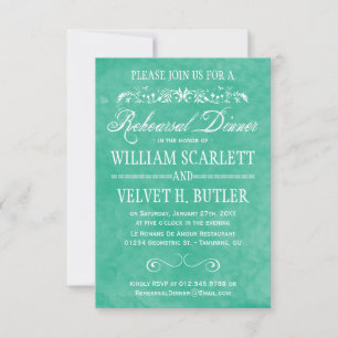 Watercolor Rehearsal Dinner Invitations