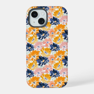 Watercolor Retro Floral Pattern iPhone 15 Case