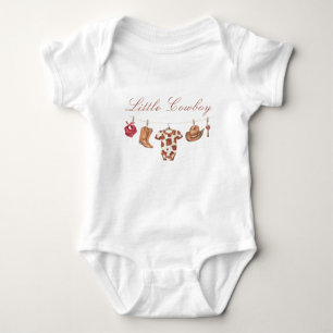 Watercolor Rodeo Western Cowboy Baby Shower Baby Bodysuit