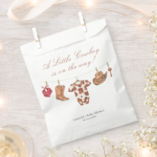 Watercolor Rodeo Western Cowboy Baby Shower Favour Bags
