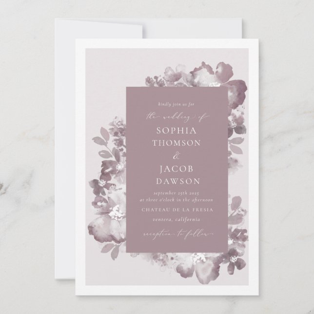 Watercolor Romance Invitation (Front)