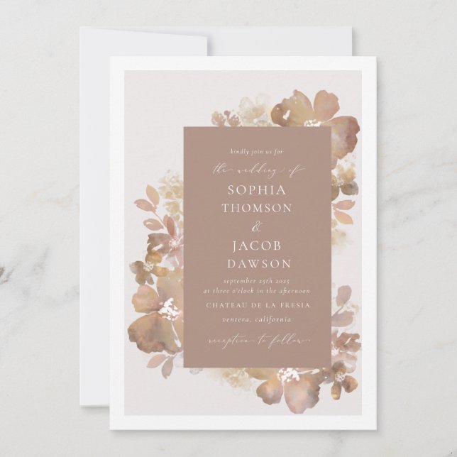 Watercolor Romance Invitation (Front)
