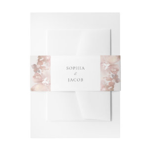 Watercolor Romance Invitation Belly Band